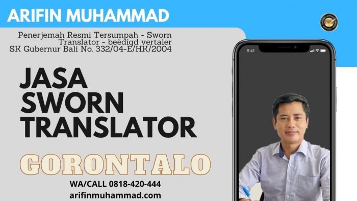 jasa sworn translator gorontalo